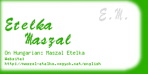 etelka maszal business card